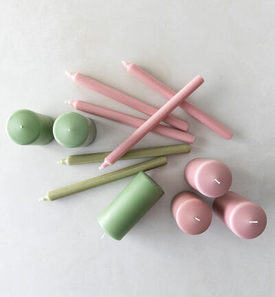 Kronelys lys rosa Tyrilys H28cm Kronelys lys rosa Tyrilys H28cm